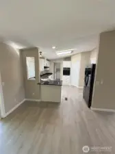 From living room to kitchen