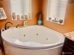 Jetted tub in the master