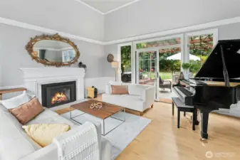 New gas fireplace.