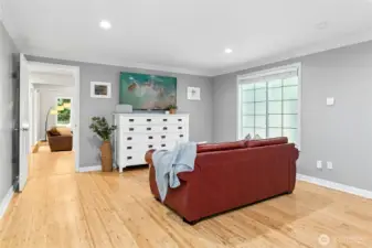 Large bonus room off the garage on the main.