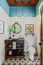 Downstairs powder room