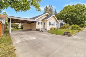 Carport parking and driveway parking (another parking space along the road