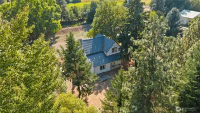Aerial. Peaceful setting just minutes from amenities and I-90.