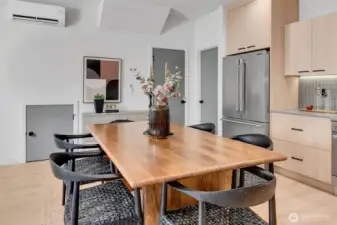 Open concept living, dining and kitchen on the main floor- plenty of room for hosting dinner parties!