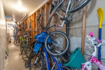 Locked bike storage, too!