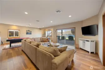 large downstairs recreation room