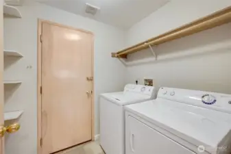 Laundry to garage door