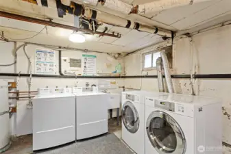 Although unit 12 has a W/D, the Toltec has laundry, a bike room, a storage.