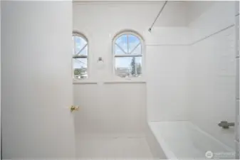 There is even a wee view from the full bath- a loo with a view- gotta love it.