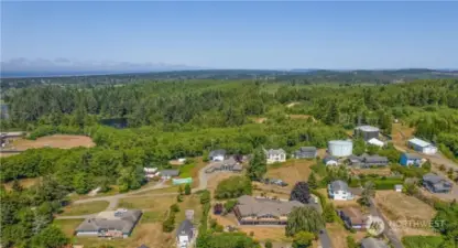 Looking at the lot from the South.  There are many lovely homes in the area,