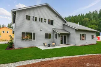 Back yard with views of the Tolt River greenbelt