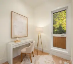 Office nook off the kitchen