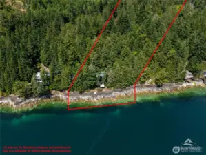 Approximate lot lines for subject property. Private & secluded setting!