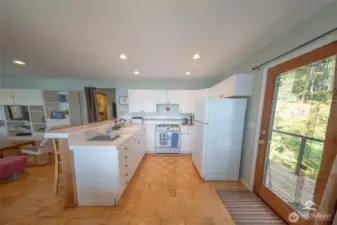 Kitchen with easy access to the deck.