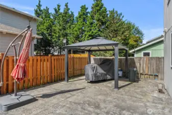 Extra Large Stamped Concrete Patio - Fenced and double doors for RV Access if desired.
