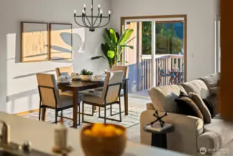 Natural light pours into living areas with western-facing exposure