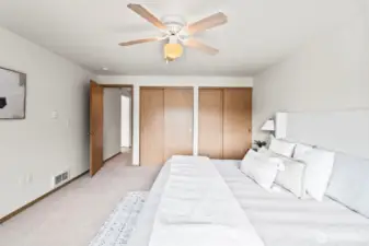 Ample closet space