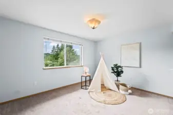 2nd bedroom facing west with water views.