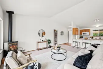 Freshly painted interior in neutral tones