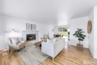 Wood fireplace