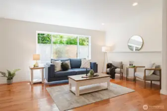 Hardwood floors add warmth