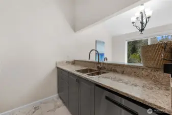 plenty of countertop space in this lovely kitchen