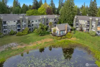 alternate aerial view of the community