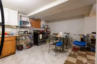 Lower level Kitchen space-non-conforming.