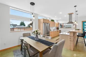 Eating/dining space next to the kitchen.