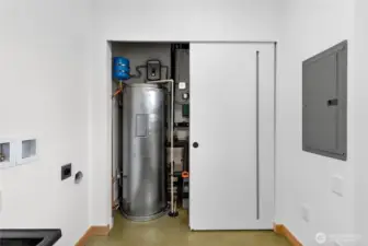 Mechanical closet in the utility room.