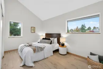 One of the four spacious upstairs bedrooms.