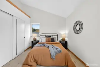 Each upstairs bedroom features loft storage space.