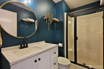 bathroom off recroom and office