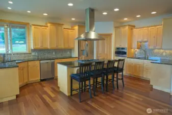 Kitchen features prep sink and walk-in pantry