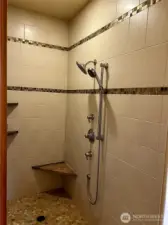 Primary bath, spacious walkin shower