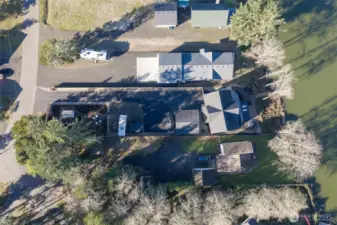 Plenty of parking for guests, boat and RV. Full RV hookups on the side of the house, plus an extra 30 amp electric hookup on the shed. Oversized 2 car garage with wifi-enabled garage door opener.