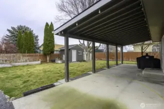 Step out onto the oversized back patio!