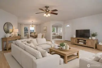 Spacious, Bright Living and Dining Area