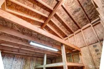 Large Beams and high ceilings for additional storage options