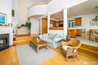 Vaulted ceilings, natural light fills the space in this beautifully designed home.