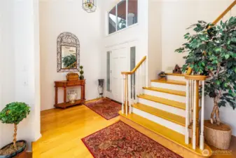 Upstairs is home to two more bedrooms and a 3/4 bathroom.