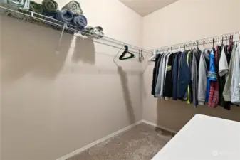 Primary walkin closet