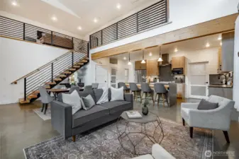 Custom interior steal railing.