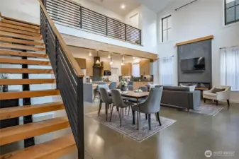 Let's go upstairs to view the loft/media/meditation space, two bedrooms and 3/4 gorgeous bath! Check out the floors when you get there.