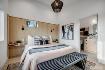 Custom lighting continues throughout the entire home.