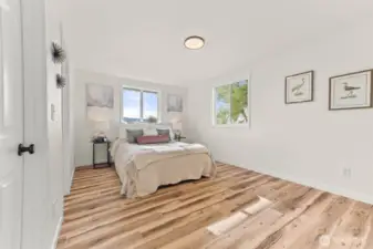 Generously sized primary bedroom
