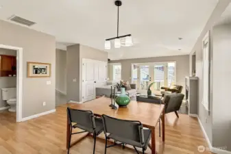 Dining area with open layout and great natural light