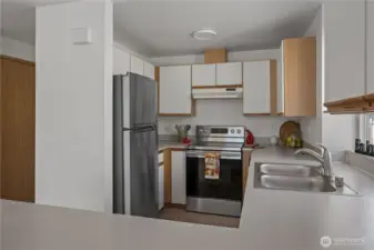 Plenty of cabinetry and new stainless appliances