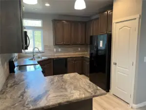 Large kitchen with pantry.