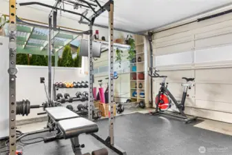 Super nice 2 car garage, plus storage above in attic space.